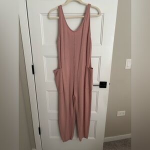 Pink Sleeveless Jumpsuit